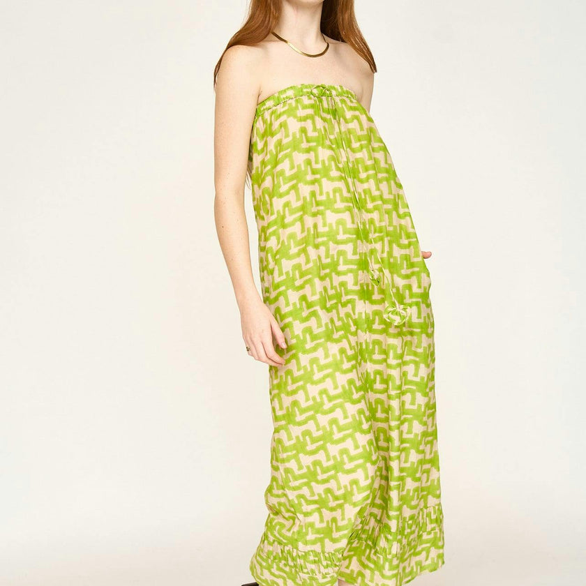 Bonaire Dress in Lime Popova