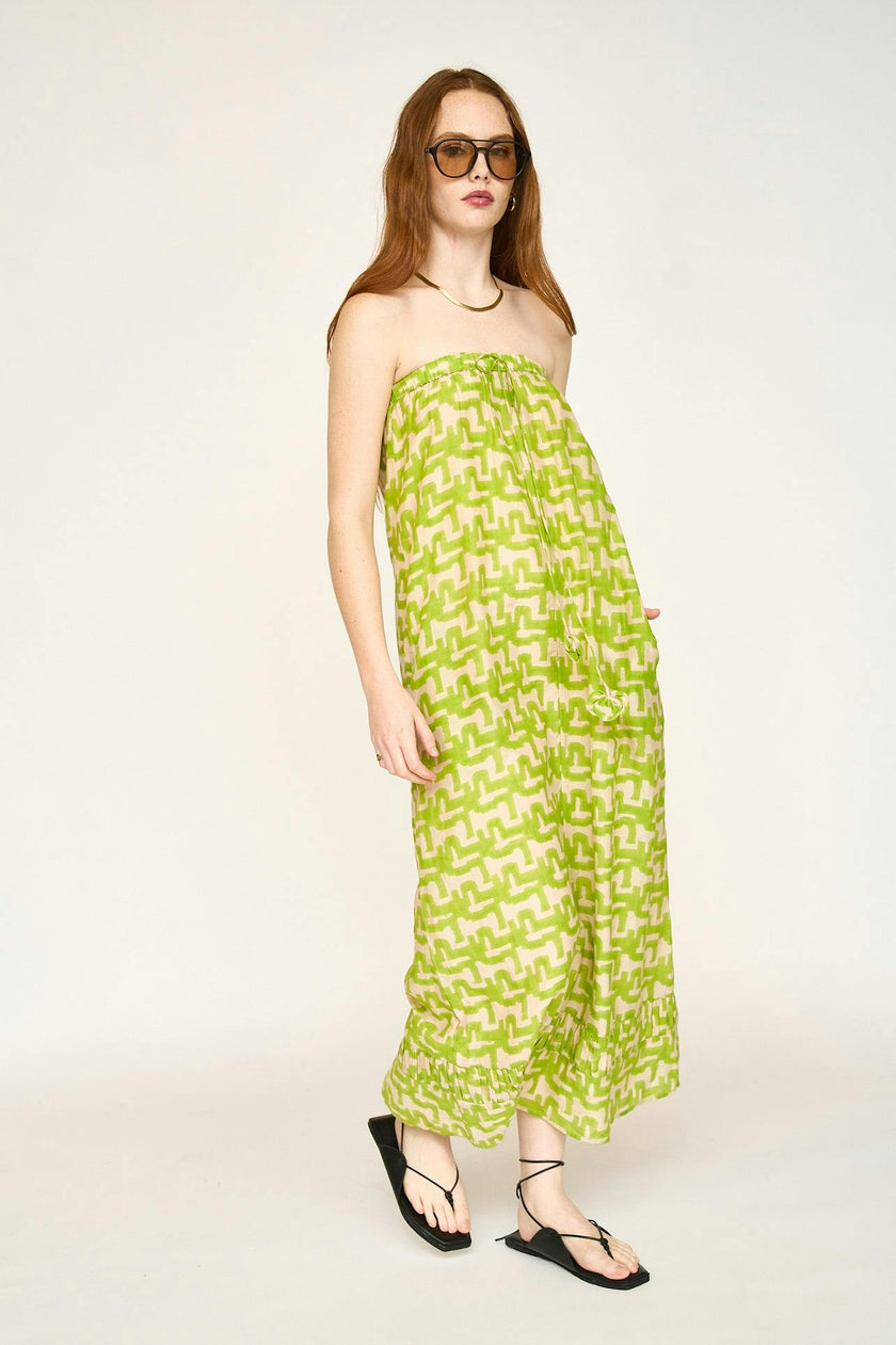 Bonaire Dress in Lime Popova