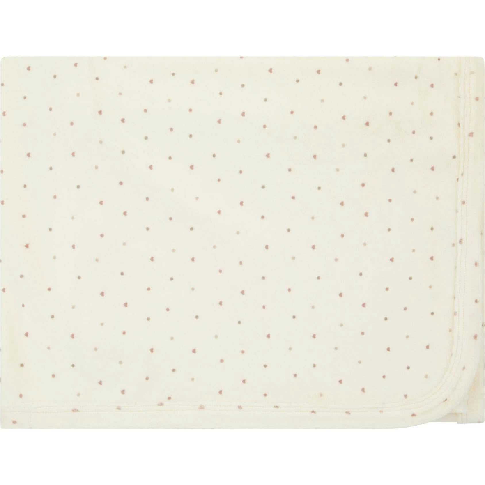 Velour Dot Pattern Wrap Blanket
