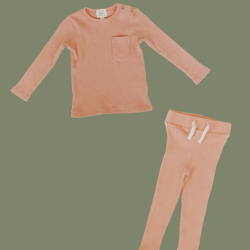 Organic Cotton Rib Two-Piece Set