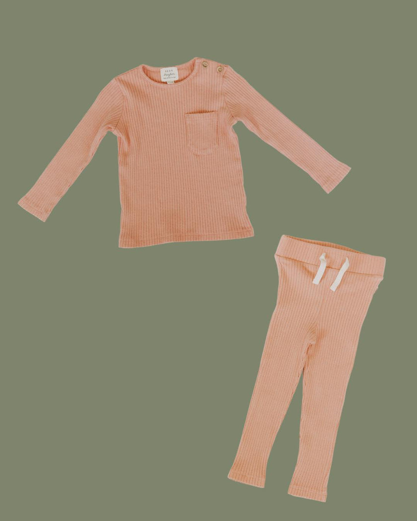 Organic Cotton Rib Two-Piece Set