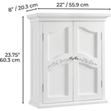 Versailles Wooden Wall Cabinet with 2 Shelves