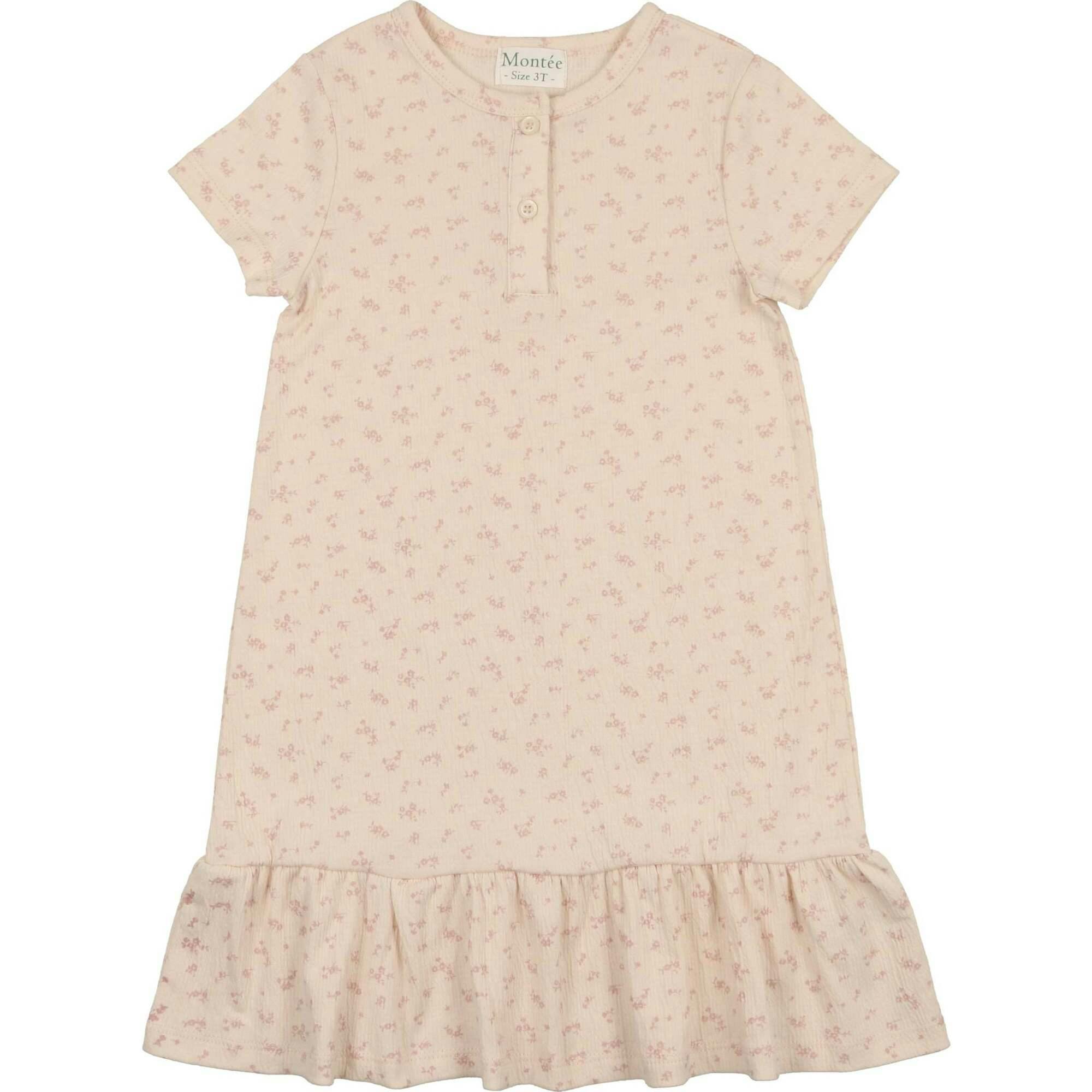 Printed Gauze Short Sleeve Dress