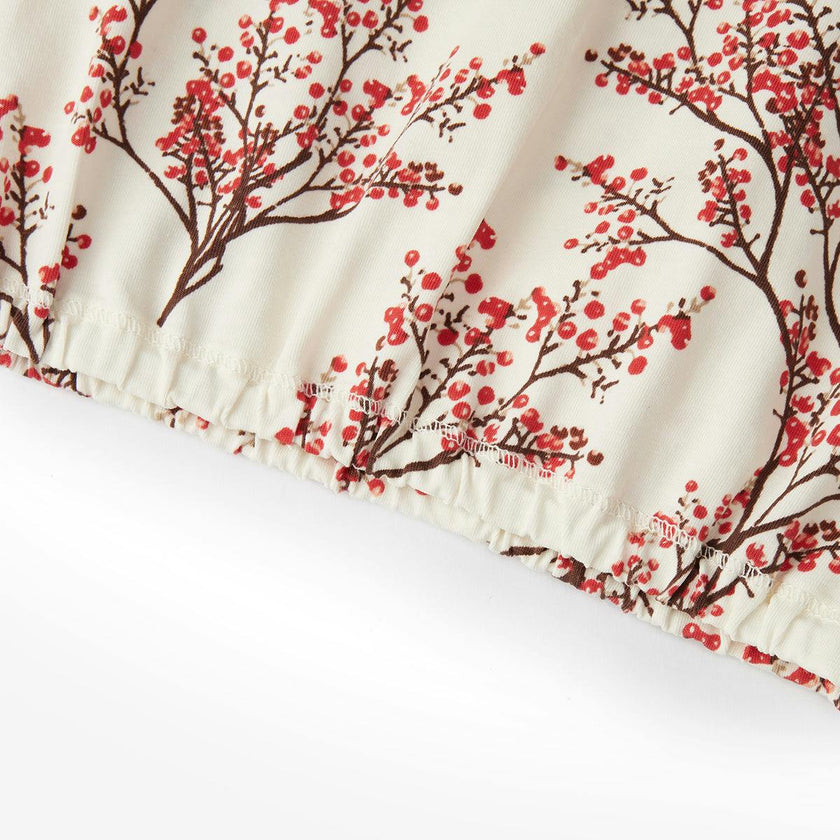 Winterberry Cotton Stretch Newborn Gown & Hat Set