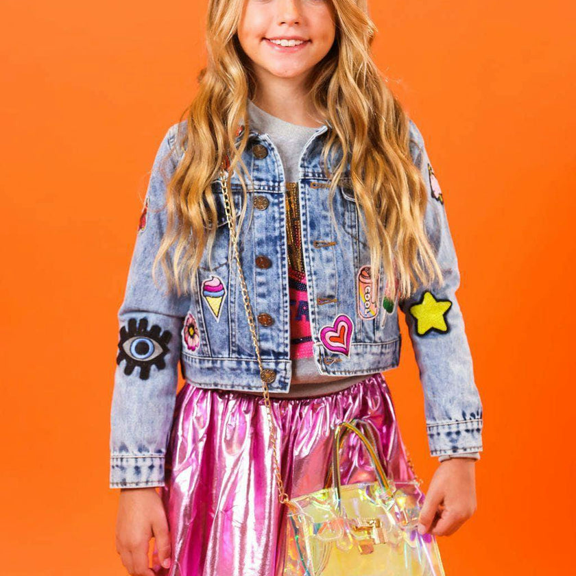 All About the Patch Crop Denim Jacket