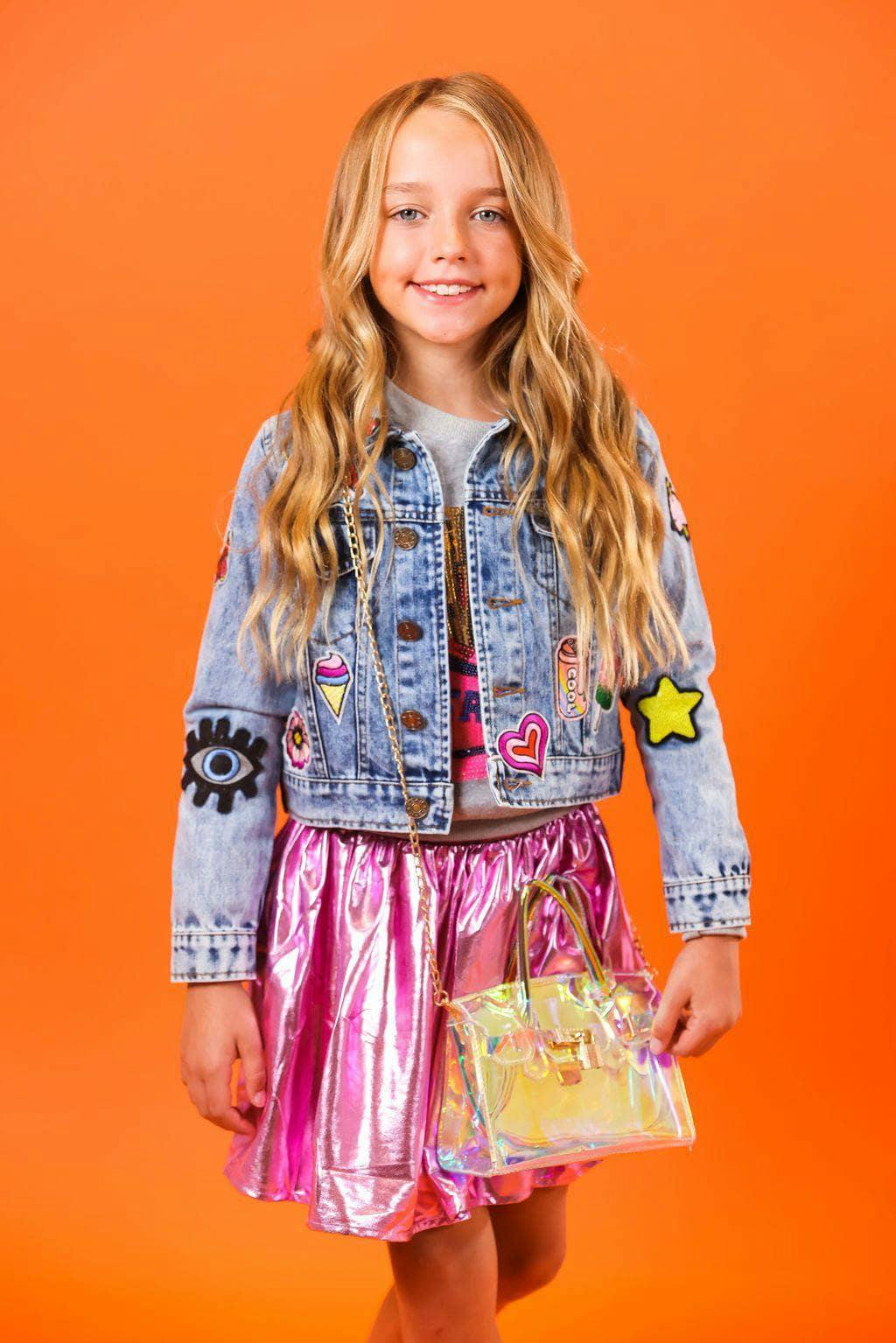 All About the Patch Crop Denim Jacket