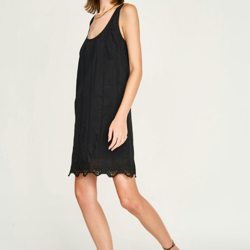 Nador Dress in Black Lotus Eyelet