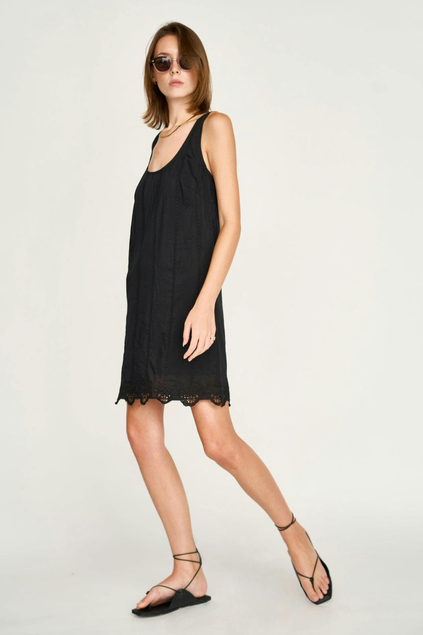 Nador Dress in Black Lotus Eyelet