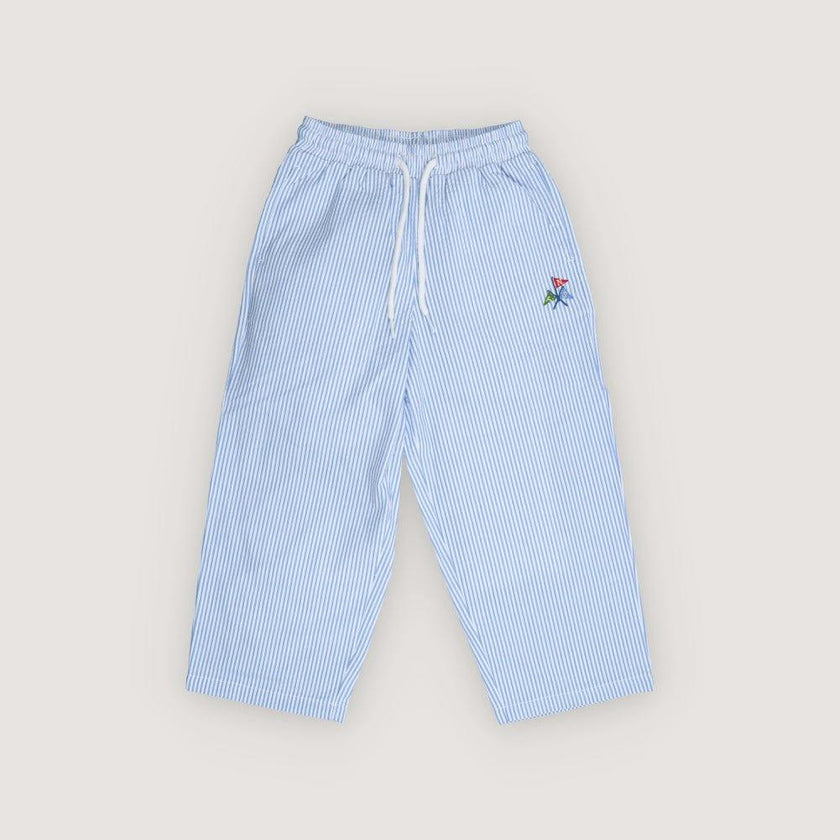 Almond Pant Vista Blue Seersucker Stripes