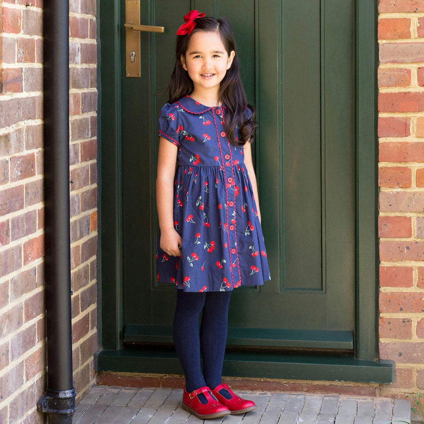 Cherry Button-Front Dress
