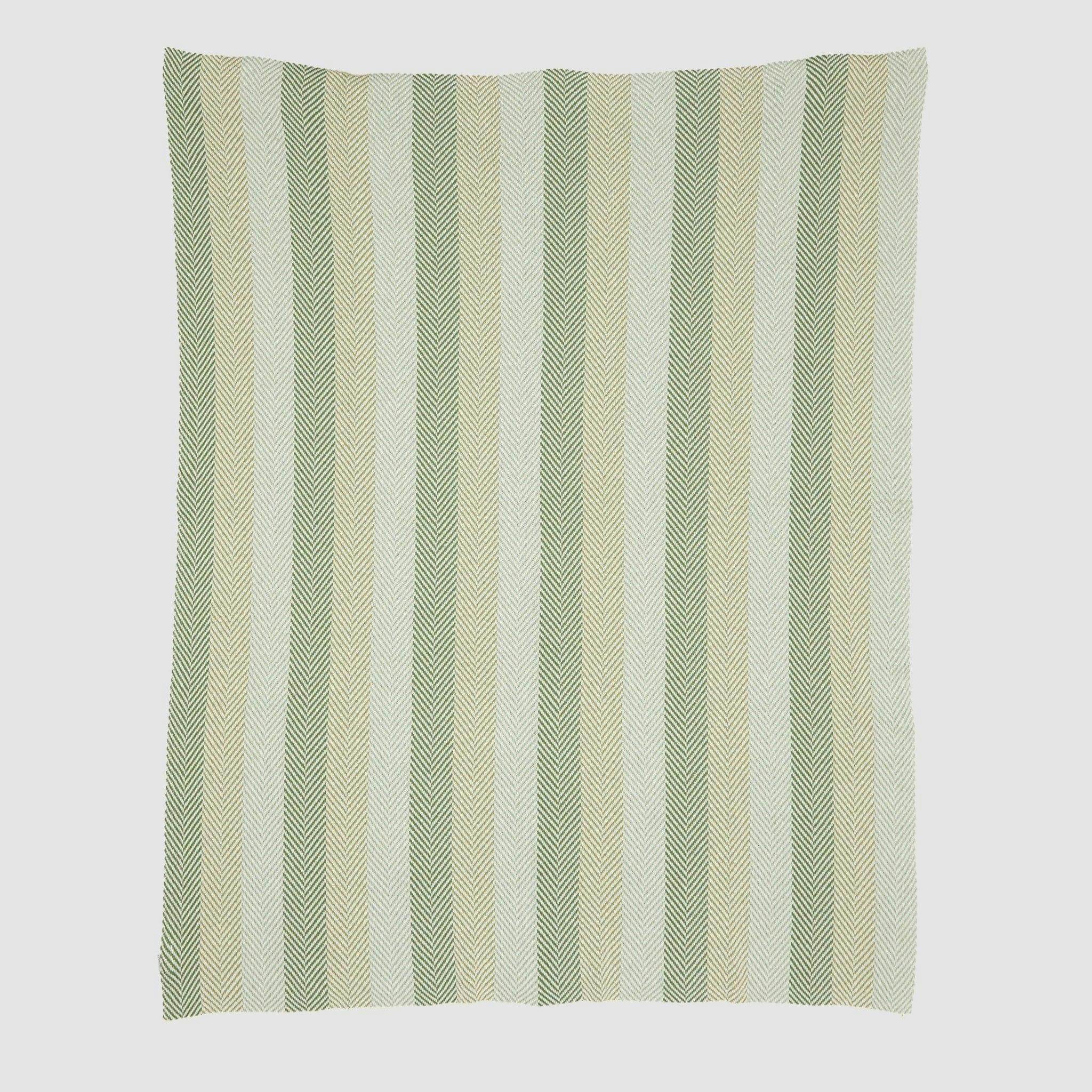 Cotton Sustainable Knit Striped | Chevron Throw Blanket - Herringbone Hues