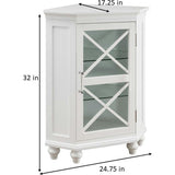 Blue Ridge Corner Wooden Floor Cabinet with Adjustable Shelves