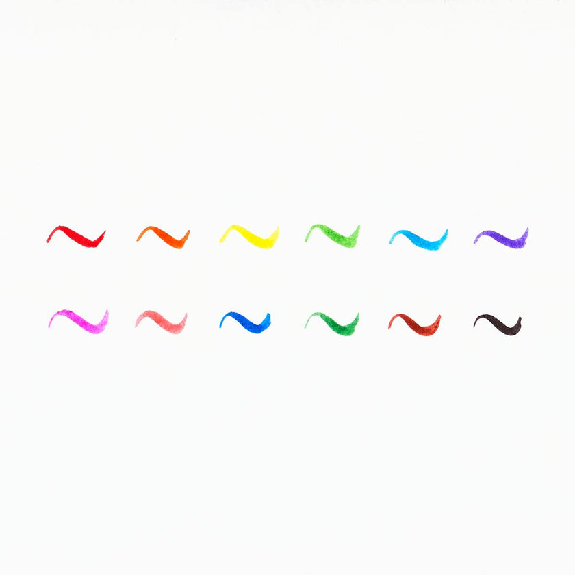 Brilliant Brush Markers - Reusable Case - Set of 12