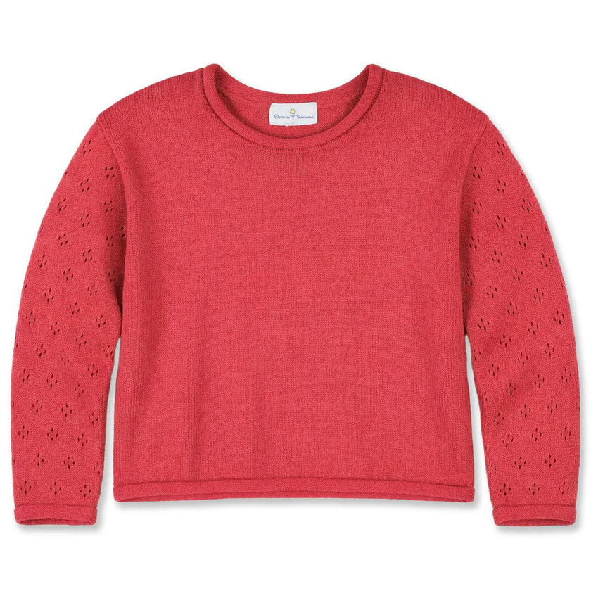 Sweater with Textured Sleeves