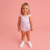 Posh Pumpkins Bow Back Bubble Romper