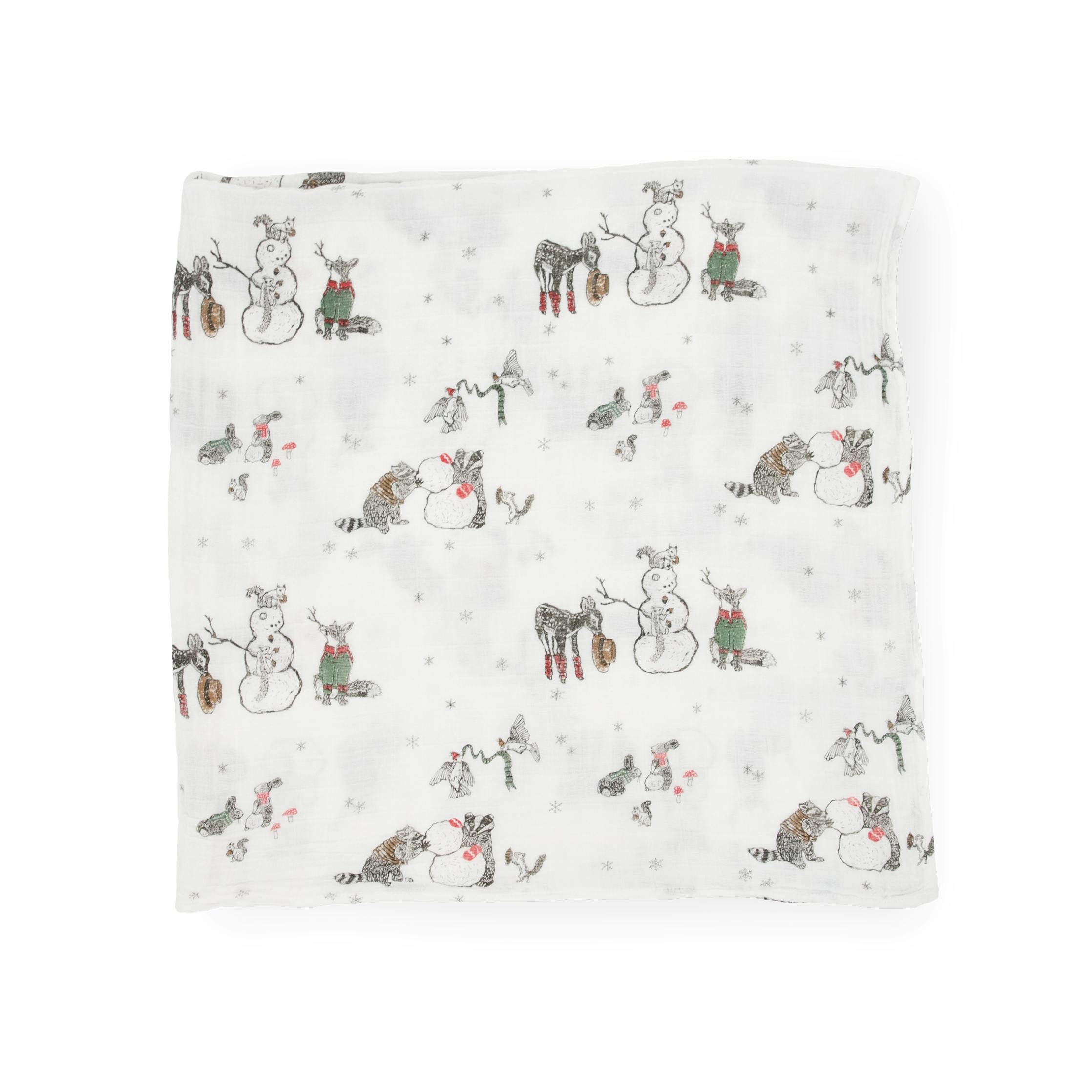 Cotton Muslin Swaddle Blanket 3 Pack - Snow Day