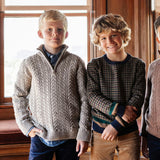 Organic Half Zip Cable Sweater