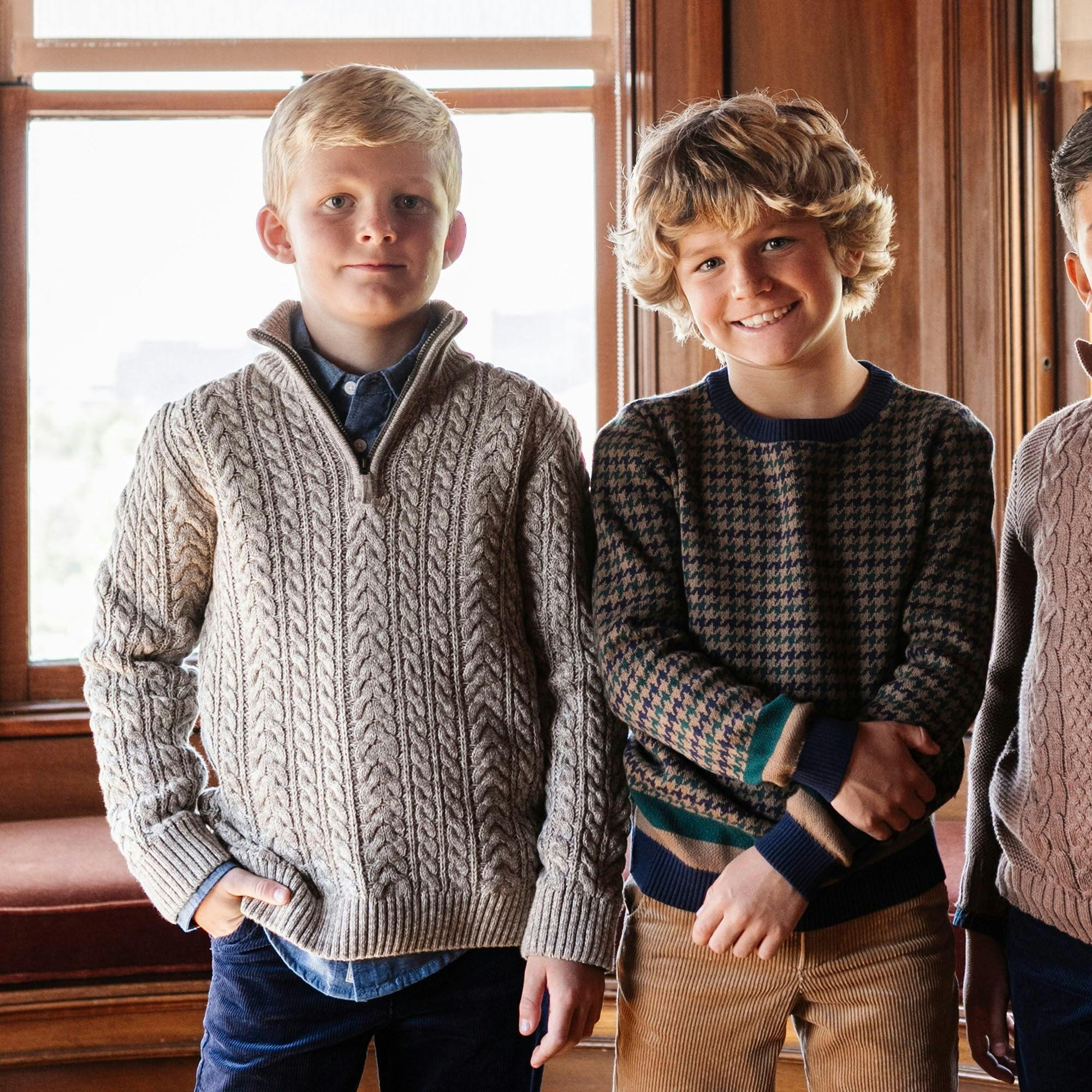 Organic Half Zip Cable Sweater