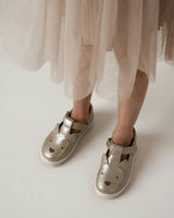 Esterre Shoes | Cat | Off White Metallic Leather