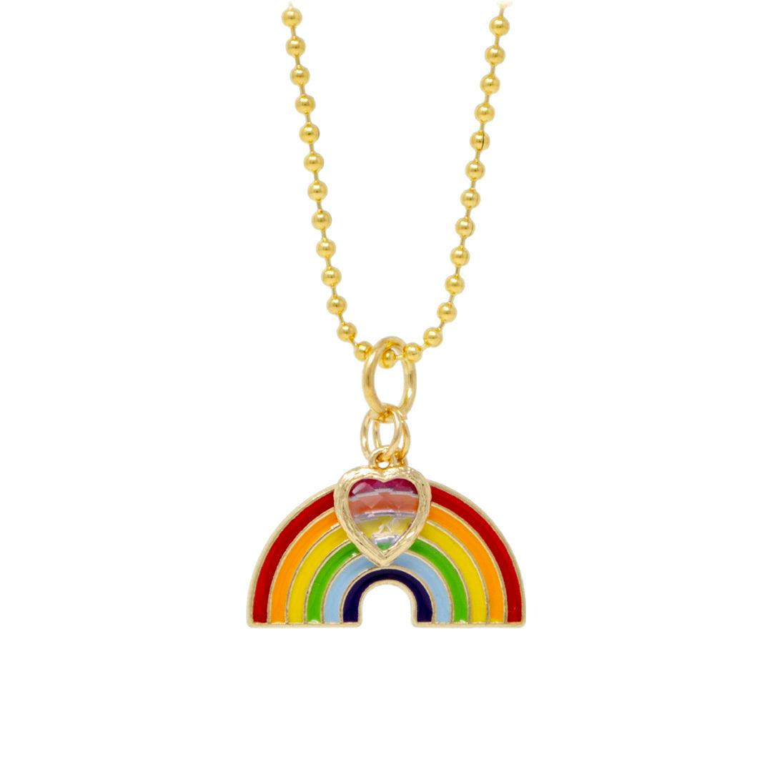 Rainbow and Heart Necklace