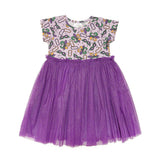 Mardi Gras Short Sleeve Tutu Dress