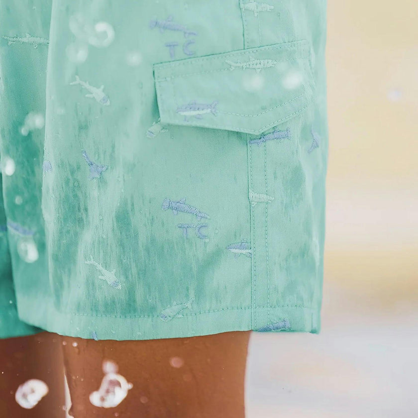 TARTINE ET CHOCOLAT Ocean Friends Embroidered Swim Trunks