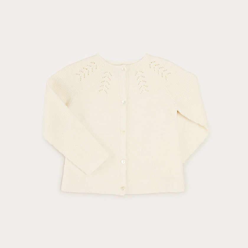 Openwork Cardigan In Cream (6mths-10yrs)