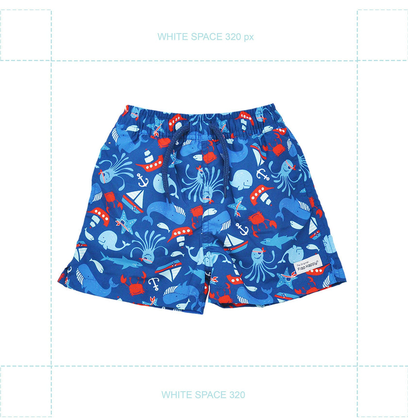 UPF 50+ Wesley Swim Trunks w/ Mesh Liner