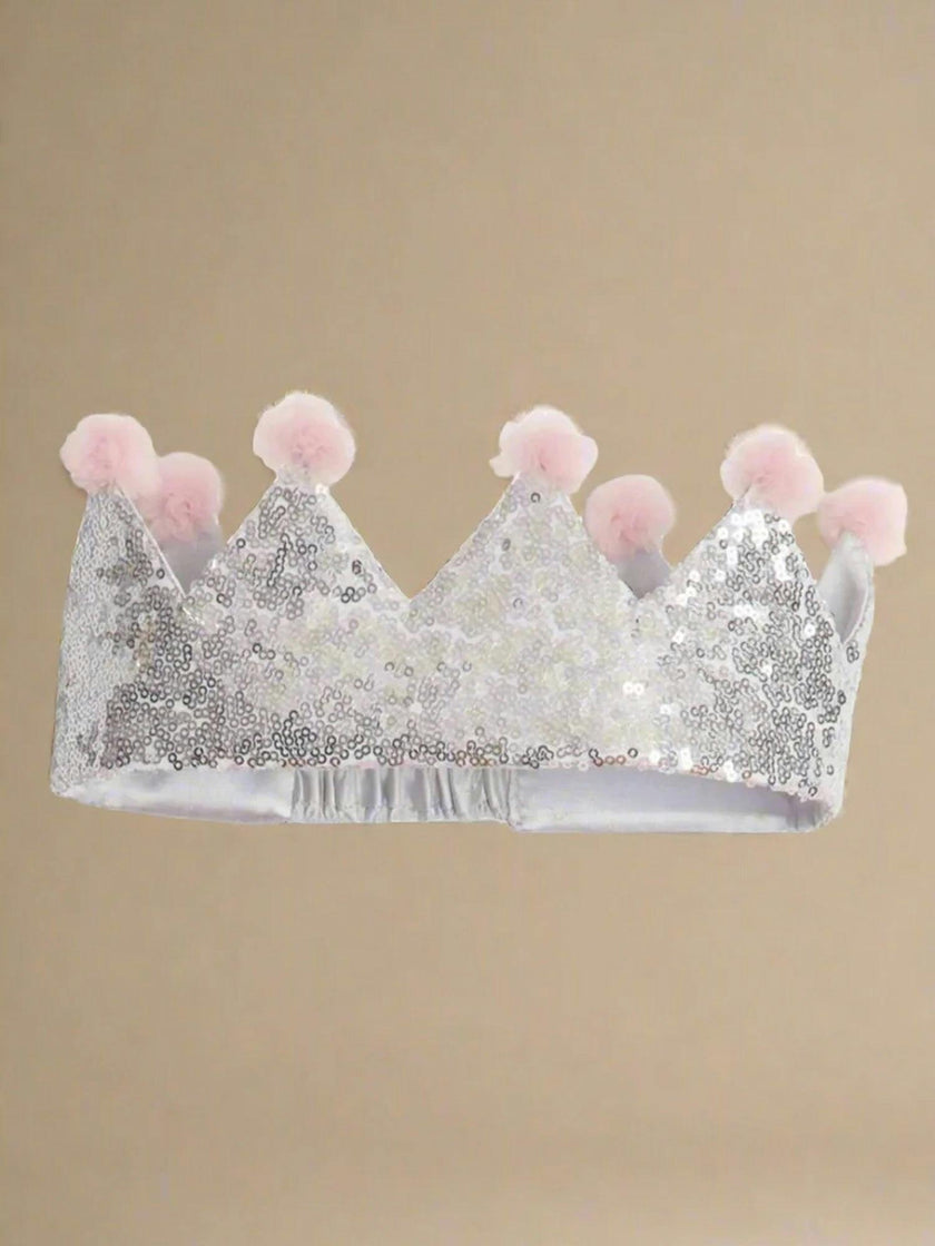 Pink & Silver Crown For Girls