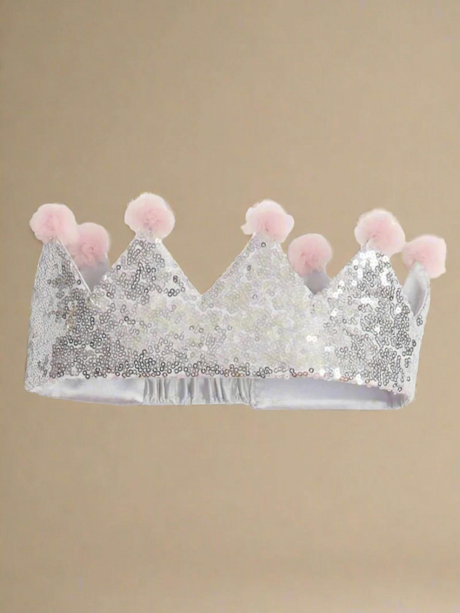 Pink & Silver Crown For Girls