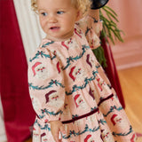 Baby Girls Maribelle Dress Set - Santa Garland