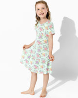 Petals & Posies Bamboo Girls' Short Sleeve Dress