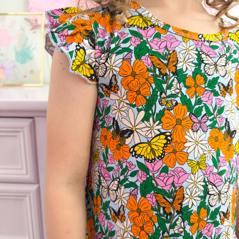 Butterfly Garden Bamboo Dress