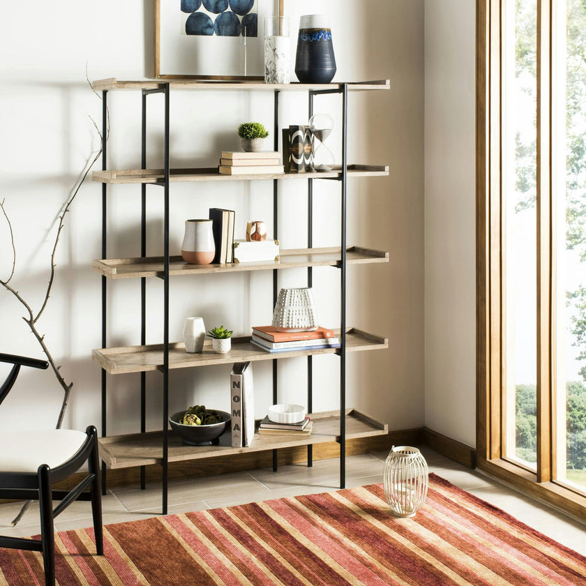 Cecilia Retro Mid-Century 5-Tier Wood Etagere