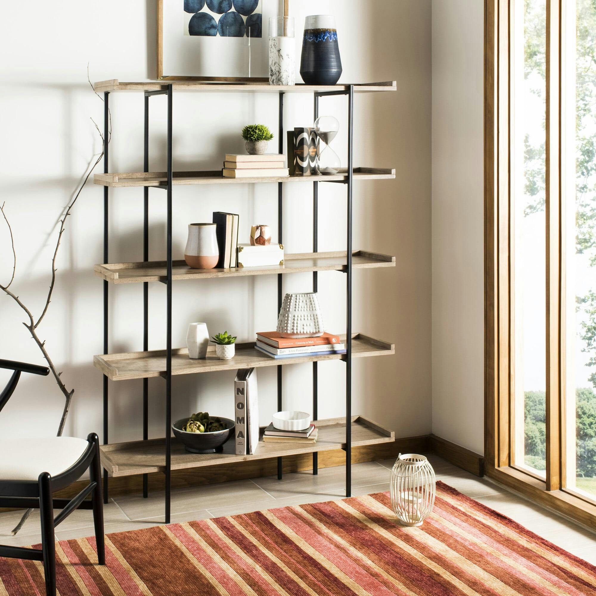 Cecilia Retro Mid-Century 5-Tier Wood Etagere
