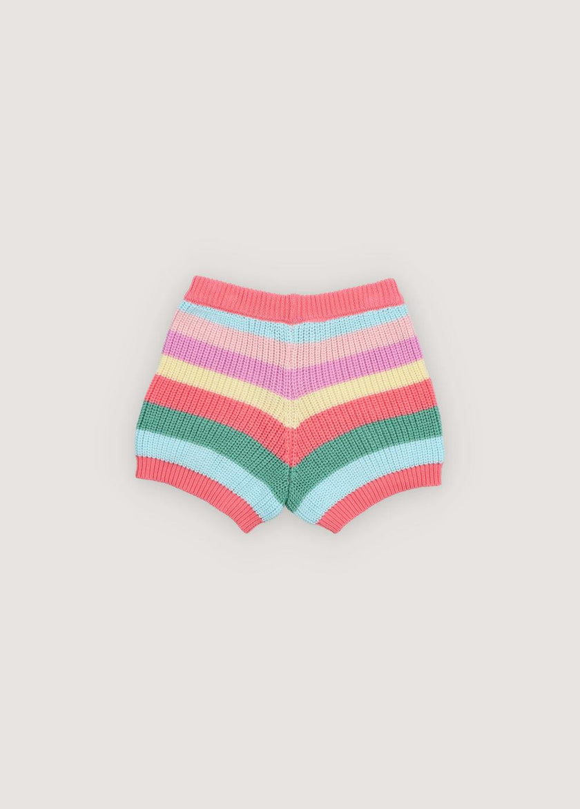 Canela Short Flamingo Pink Multicolor Stripes