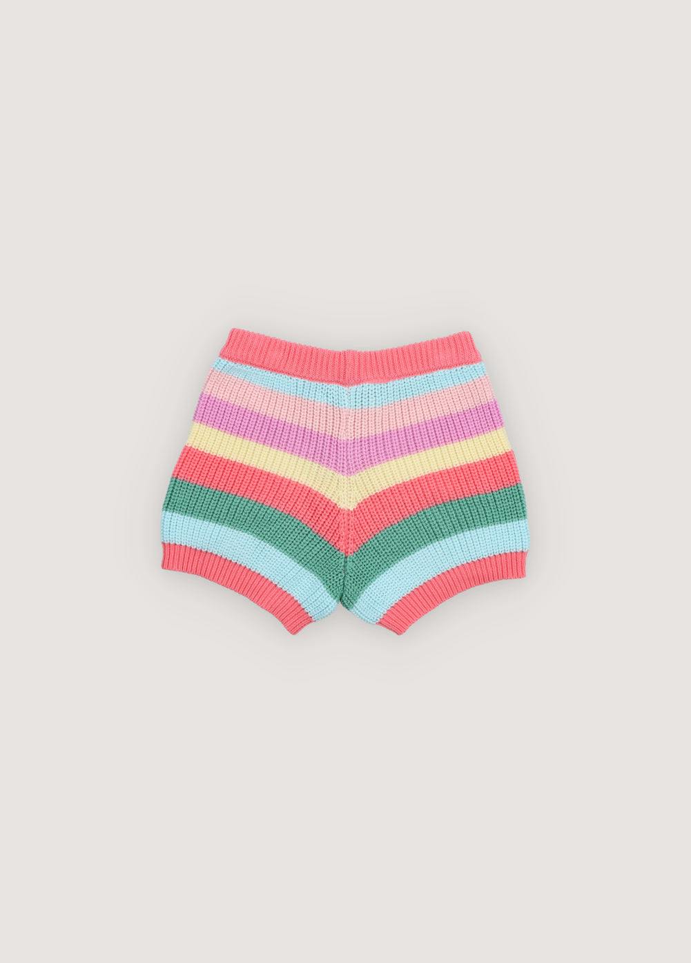 Canela Short Flamingo Pink Multicolor Stripes