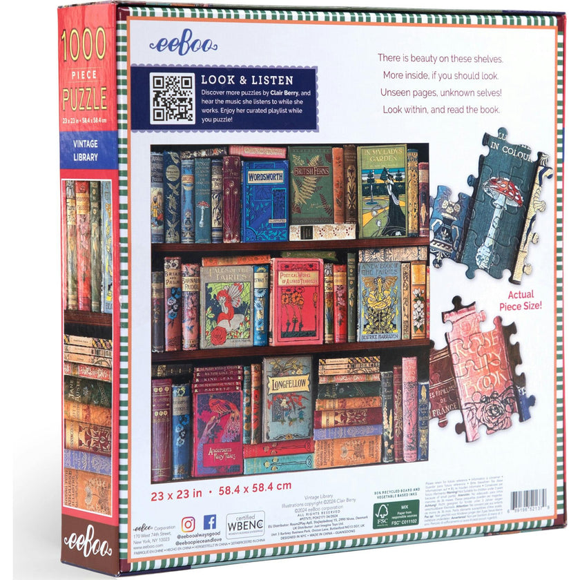 Piece&Love: Vintage Library - 1000 pc Puzzle