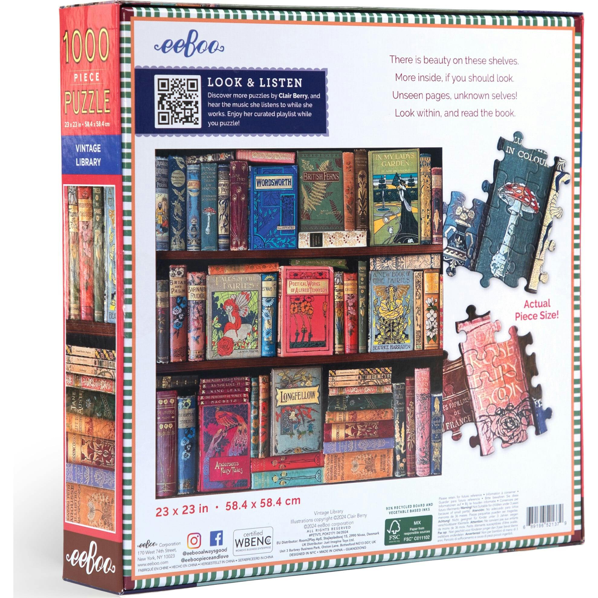 Piece&Love: Vintage Library - 1000 pc Puzzle