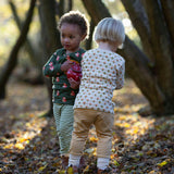 Organic Envelope Neck Long Sleeve T-Shirt And Jogger Playset, Cream