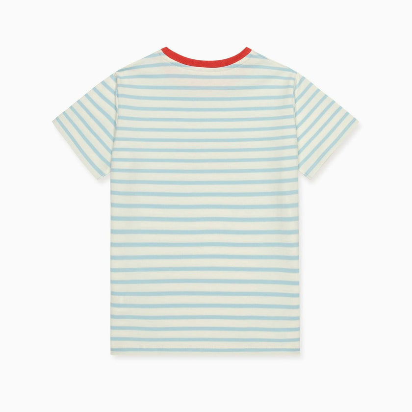 Blue Stripe Cangrajo Kids T-Shirt