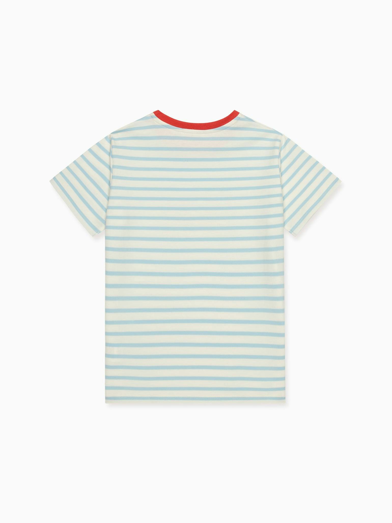 Blue Stripe Cangrajo Kids T-Shirt