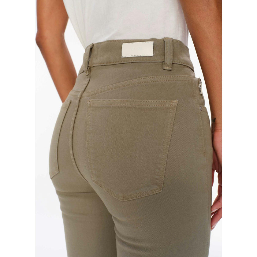 Patti Straight High Rise Ankle Jeans | Pale Green