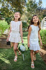 Cleo Dress Light Aqua Eyelet