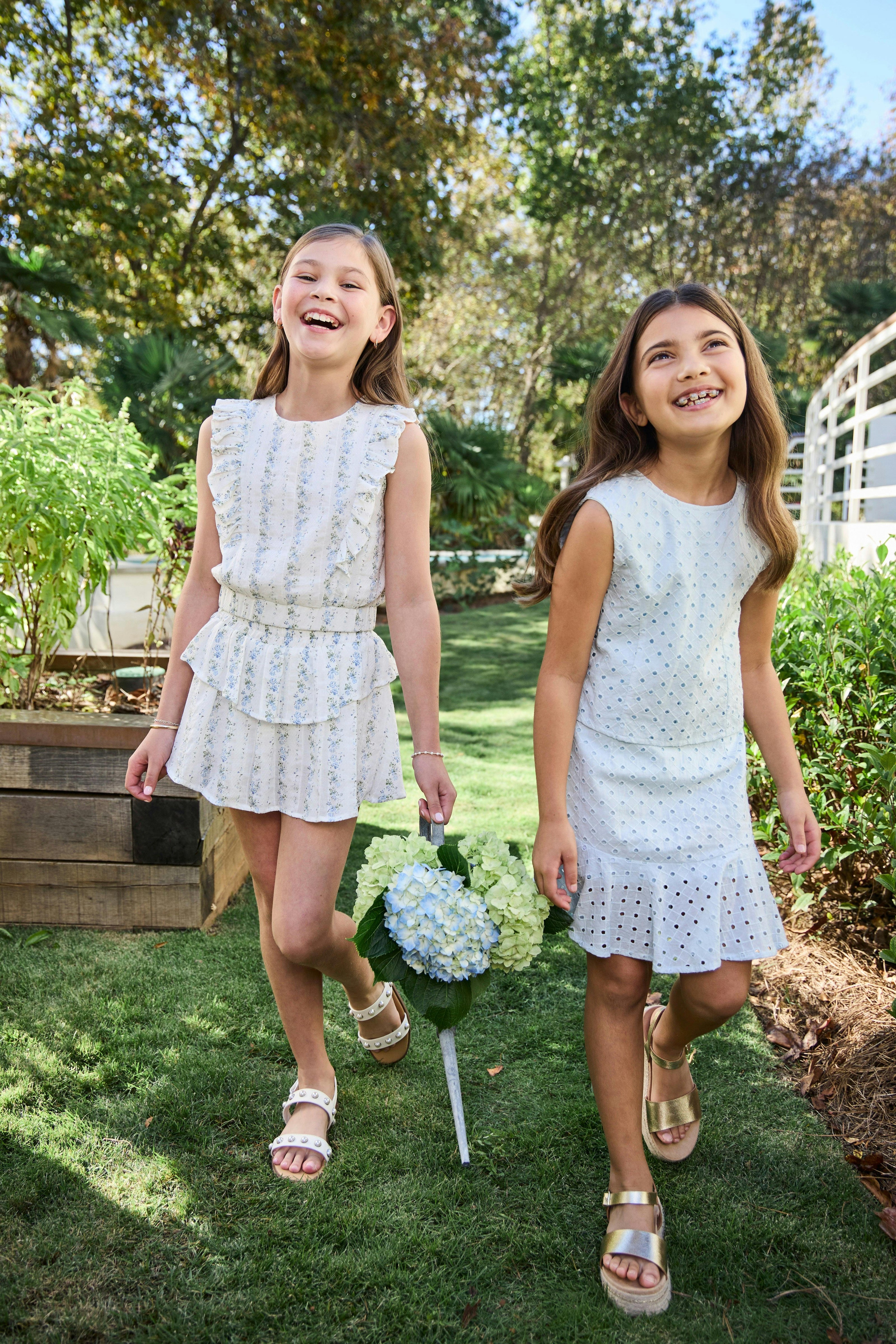 Cleo Dress Light Aqua Eyelet