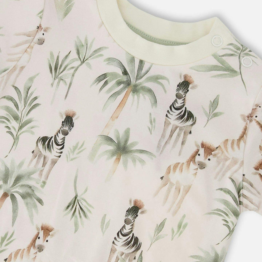 Organic Cotton Jersey T-Shirt And Cotton Rib Pants Set