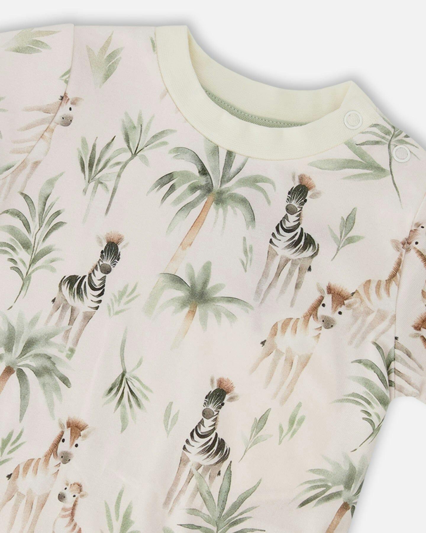 Organic Cotton Jersey T-Shirt And Cotton Rib Pants Set