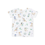 Country Club Dogs Neutral - Short Sleeve Loungewear Set