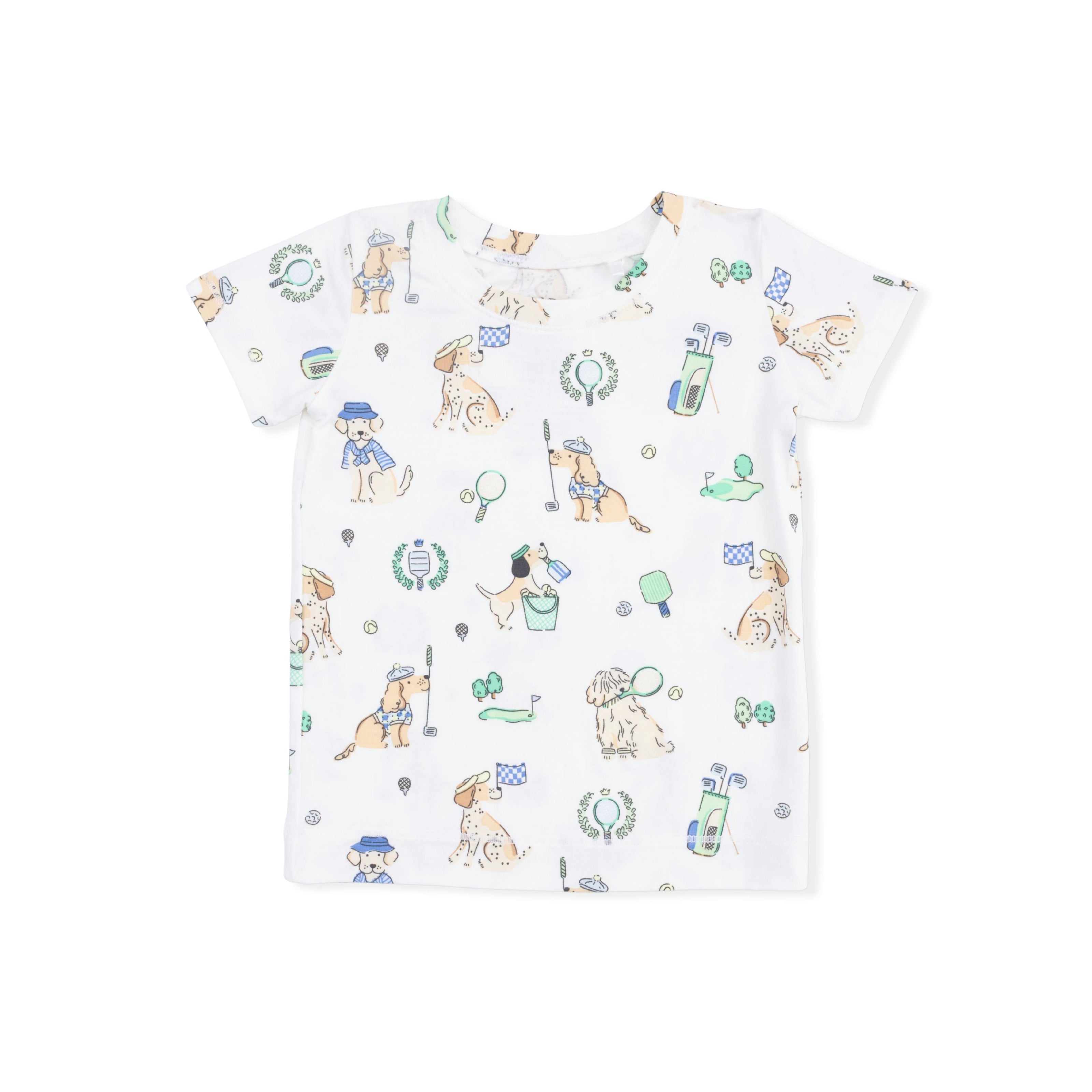 Country Club Dogs Neutral - Short Sleeve Loungewear Set