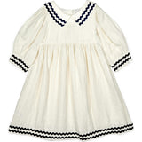 Mipounet SS26 Isaline Linen Collared, Dress Ecru